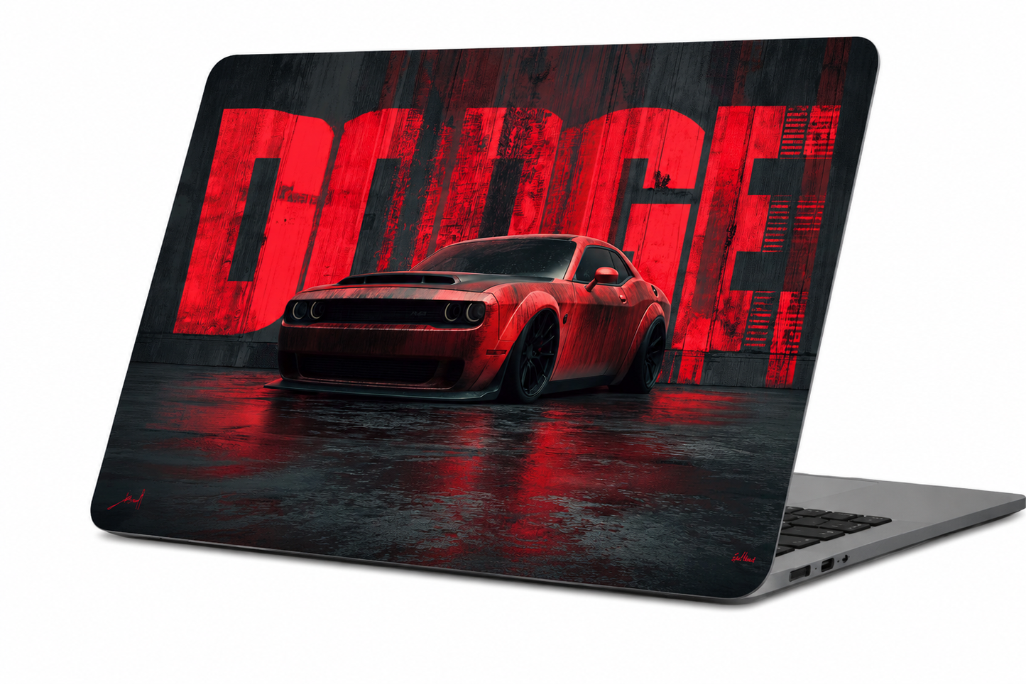 Dodge Hellcat Red Inferno Laptop Skin – Premium Vinyl Laptop Wrap & Protective Laptop Decal