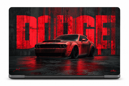 Dodge Hellcat Red Inferno Laptop Skin – Premium Vinyl Laptop Wrap & Protective Laptop Decal