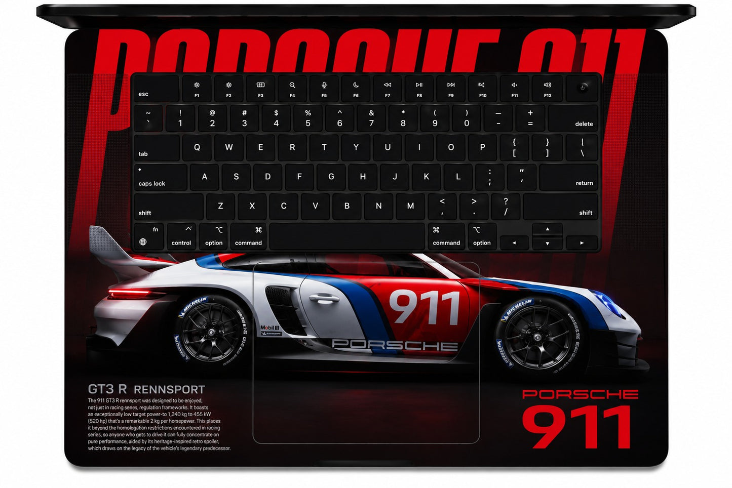 Porsche 911 Laptop Skin - Premium Vinyl Wrap for MacBook, Gaming Laptops & Ultrabooks