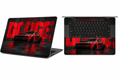 Dodge Hellcat Red Inferno Laptop Skin – Premium Vinyl Laptop Wrap & Protective Laptop Decal